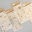 Gold Stamping Flat Stickers Cat English Flower Decals Decorative Stationary S Carousel 3