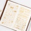 Gold Stamping Flat Stickers Cat English Flower Decals Decorative Stationary S Carousel 5