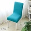 6Pcs Stretch Dining Room Chair Covers - Turquoise *Local Clearance* Carousel 1