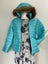 Aqua Sea Hooded High Shine Padded Jacket ~ Size 14 Carousel 3