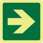 Exit Sign Luminescent | Right Arrow 162mm x 162mm Carousel 1
