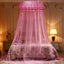 Princess Bed Canopy Netting Mosquito Net Round Lace Dome for Twin Full and Qu Carousel 1