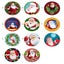 Christmas DecorativeArea Rug, Round Xmas Welcome Mat, Non Slip Backing Carpet Carousel 3