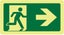 Exit Sign Luminescent | Running Man Right Arrow 420mm x 230mm Carousel 1