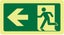 Exit Sign Luminescent | Running Man Left Arrow 420mm x 230mm Carousel 1