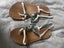 F.M.P. PRETTY SANDALS WITH DIAMANTE BEADS MADE IN ITALY SIZE EU 38 NZ 7 NEW Carousel 2