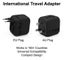 Travel Plug Adapter for EU/UK/US/AU/NZ - use in 150 countries + 3 x USB Ports. Carousel 6