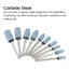 10PCS Mounted Points Grinding Wheel Head Kits Abrasive Stone Heads Polishing Carousel 4