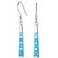 925 Sterling Silver Drop Earrings with Opal "Neve" (Blue) Carousel 1