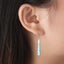 925 Sterling Silver Drop Earrings with Opal "Neve" (Blue) Carousel 2
