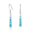 925 Sterling Silver Drop Earrings with Opal "Neve" (Blue) Carousel 4