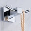 Bath Robe Hook Solid Brass Wall Mounted Double Hooks Towel Holder Chrome Fini Carousel 3