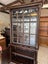 Quality Vintage Solid Oak Beveled Glass Bookcase Cabinet Carousel 8