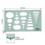 Printtoo Transparent Ellipse Template Stencil, 2mm Green Acrylic Geometry Carousel 3
