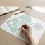 Printtoo Transparent Ellipse Template Stencil, 2mm Green Acrylic Geometry Carousel 4
