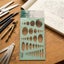 Printtoo Transparent Ellipse Template Stencil, 2mm Green Acrylic Geometry Carousel 7