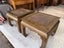 Quality PAIR Vintage Chinese Solid Elm Side Table or Bedside Tables Carousel 3