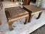 Quality PAIR Vintage Chinese Solid Elm Side Table or Bedside Tables Carousel 12