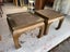 Quality PAIR Vintage Chinese Solid Elm Side Table or Bedside Tables Carousel 1