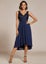 Samanda navy sequin chiffon evening dress Carousel 1