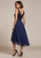 Samanda navy sequin chiffon evening dress Carousel 2