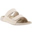 ECCO Womens Cozmo Flat Leather Sandals - Limestone - 5-5.5 UK (38EU) Carousel 1