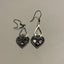Sterling and purple pearlescent earrings Carousel 1