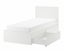 Single bed with 2 pull out drawers and mattress IKEA MALM Carousel 1
