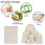 10PCS Drawstring Storage Bags Cotton Calico Bags Tote snack Gift Bags Bulk Carousel 6