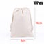 10PCS Drawstring Storage Bags Cotton Calico Bags Tote snack Gift Bags Bulk Carousel 19