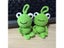 Green Handmade Crochet Frog Keychain For Kids Backpack Carousel 5