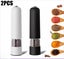 2PCS Electric Salt and Pepper Mill Grinder Set Shaker Automatic Battery Operated Carousel 1