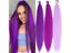 Long Yaki Straight Synthetic Purple Ponytail For DIY Braiding Carousel 2