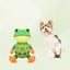 Frog Shape Dog Toy Interactive Fun Game Green Frog Dog Chew Toy with Sound Carousel 9