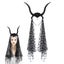 Halloween Goat Horns Headband with Veil Women Gothic Style Halloween Headpiece Carousel 4