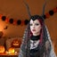 Halloween Goat Horns Headband with Veil Women Gothic Style Halloween Headpiece Carousel 6
