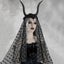 Halloween Goat Horns Headband with Veil Women Gothic Style Halloween Headpiece Carousel 10