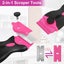 Razor Blade Scraper - Pink Razor Scraper Gift for Women,2-in-1 Scraper Tool S Carousel 2