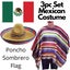 3pc Set Mexican Flag + Poncho + Sombrero Set Costume Wild West Cowboy Party Carousel 4