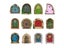 Miniature Garden Tree Doors Wooden Sculptures Christmas Decoration Carousel 2