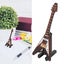 Miniature Dollhouse Musical Instrument Set, Miniature Wooden Guitar Model Dol Carousel 5