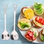 2Pcs Coffee Spoons Stainless Steel Tea Spoons Round Dessert Spoons Long Handl Carousel 2