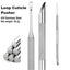 Stainless Steel Cuticle Remover Nail Pusher Prep Tool Carousel 3