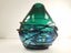Venus Glass NZ Hand-Blown Green, Blue & Black Vase 23cm - $1 Res Charity Auction Carousel 3