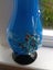 Gorgeous "Murano Style" Vintage Blue Art Glass Vase (glass flower appliqués) Carousel 2