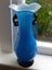Gorgeous "Murano Style" Vintage Blue Art Glass Vase (glass flower appliqués) Carousel 4