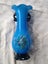 Gorgeous "Murano Style" Vintage Blue Art Glass Vase (glass flower appliqués) Carousel 7