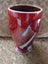 Retro Ceramic RED and Grey Lustre Vase from NZ's Anathoth Pottery Carousel 1