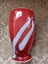 Retro Ceramic RED and Grey Lustre Vase from NZ's Anathoth Pottery Carousel 2