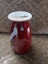 Retro Ceramic RED and Grey Lustre Vase from NZ's Anathoth Pottery Carousel 3